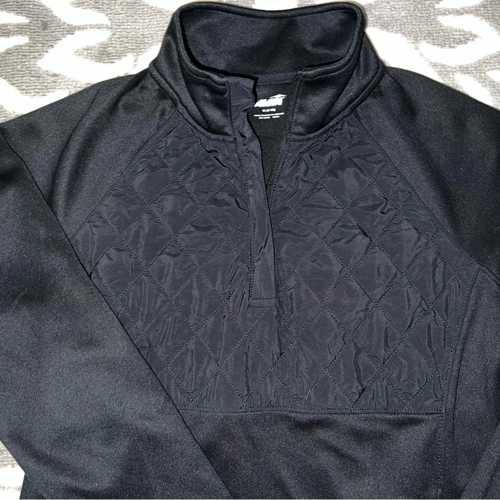 Size M 8/10 Avia Active Wear Quarter Zip Black Sweater - Picture 4 of 5